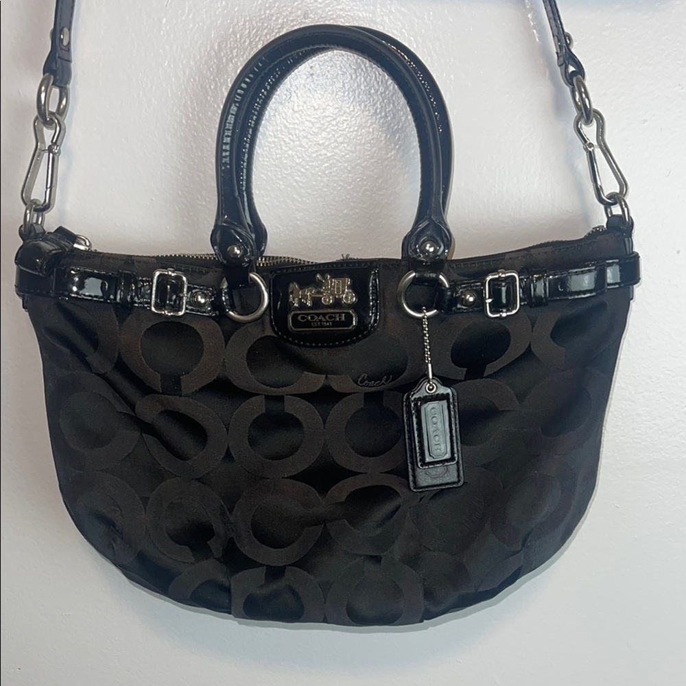 Coach 18650 Black Madison Satchel - Heavy Use